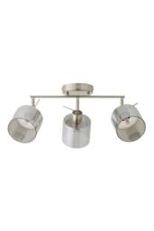 ValueLights Demi Brushed Chrome 3 Bar Smoked Glass Spotlight Ceiling Light in Metallic Silver - thumbnail 6