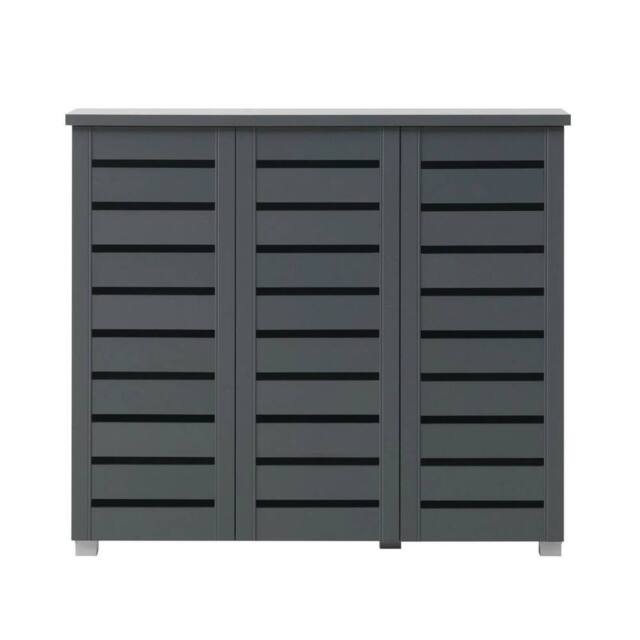 FLAVORA Dark Grey Shoe Storage Cabinet 5 Tier - image 1
