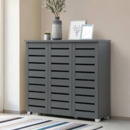 FLAVORA Dark Grey Shoe Storage Cabinet 5 Tier - thumbnail 3
