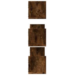 Berkfield Home Wall Shelves 3 pcs Smoked Oak 80x18x18 cm Engineered Wood in Brown - Size: 80 x 18 x 18 cm - thumbnail 5