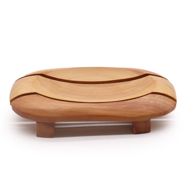 KDMD Classic Mahogany Soap Dish - Oval in Rectangle in Brown - image 1