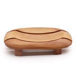 KDMD Classic Mahogany Soap Dish - Oval in Rectangle in Brown - thumbnail 1