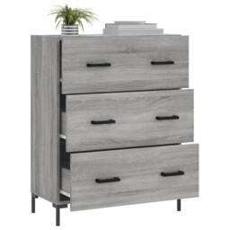 Berkfield Home Sideboard Grey Sonoma 69.5x34x90 cm Engineered Wood - thumbnail 4