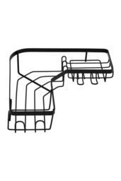 H&O Direct 3Pcs Bathroom Corner Shower Storage Shelf Set in Black - thumbnail 2