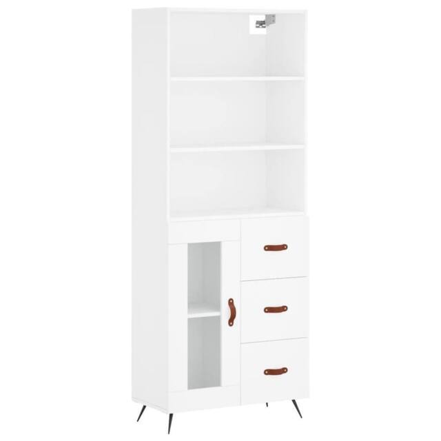 Berkfield Home Highboard White 69.5x34x180 cm Engineered Wood - image 1
