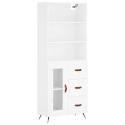 Berkfield Home Highboard White 69.5x34x180 cm Engineered Wood - thumbnail 1