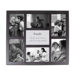 Happy Homewares Modern Black Multi Collage Picture Frame with Family Wording & Cute Phrase - thumbnail 1