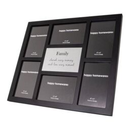 Happy Homewares Modern Black Multi Collage Picture Frame with Family Wording & Cute Phrase - thumbnail 2