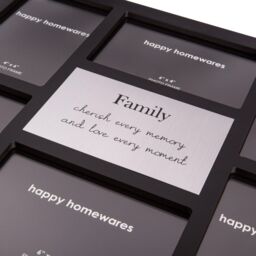 Happy Homewares Modern Black Multi Collage Picture Frame with Family Wording & Cute Phrase - thumbnail 4