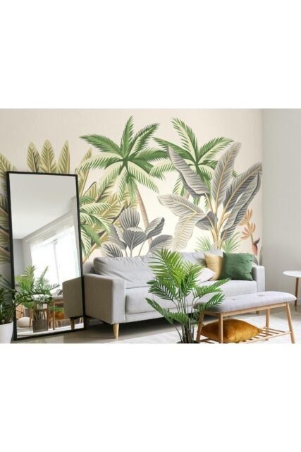 Origin Murals Tropical Palm Trees Wall Mural in Natural - Size: W350 cm x H280 cm - image 1