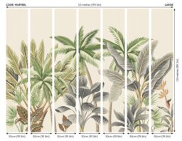 Origin Murals Tropical Palm Trees Wall Mural in Natural - Size: W350 cm x H280 cm - thumbnail 4