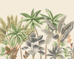 Origin Murals Tropical Palm Trees Wall Mural in Natural - Size: W350 cm x H280 cm - thumbnail 3