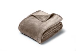 Snug City Mink Throw Soft Touch Blanket Fleece Faux Fur in Tan - Size: 200 cm x 240 cm - thumbnail 2