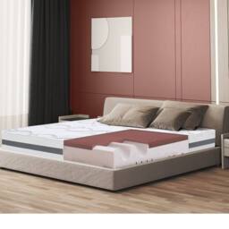The White Stone Memory Foam Mattress, 27cm Height, Hypoallergenic - 140 x 220 cm in White - Size: King - thumbnail 9