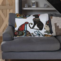 Benjamin Tate Design Queen Cleopatra History Blanket in Natural - Size: 120 cm x 150 cm - thumbnail 2