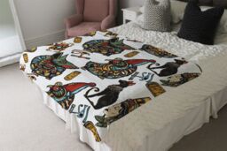 Benjamin Tate Design Queen Cleopatra History Blanket in Natural - Size: 120 cm x 150 cm - thumbnail 3