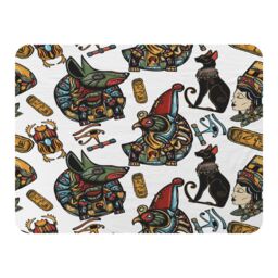Benjamin Tate Design Queen Cleopatra History Blanket in Natural - Size: 120 cm x 150 cm - thumbnail 1