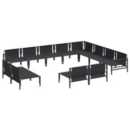 Berkfield Home Garden Sofa Set 12 pcs Anthracite Steel - thumbnail 6