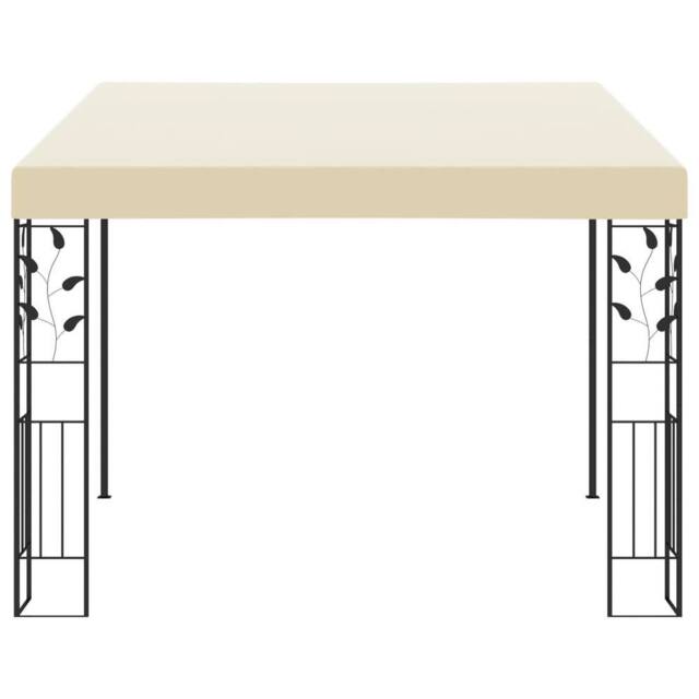 Berkfield Home Wall-mounted Gazebo 3x3x2.5 m Cream in Beige - image 1