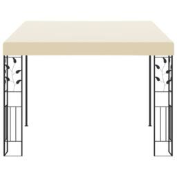 Berkfield Home Wall-mounted Gazebo 3x3x2.5 m Cream in Beige - thumbnail 1