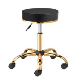 Kelvenix Swivel Chair With Gold-Plated Five-Star Base in Black