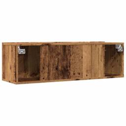 Berkfield Home TV Cabinets Wall-mounted 2 pcs Old Wood 100x30x30 cm in Brown - Size: 100 x 30 x 30 cm - thumbnail 7