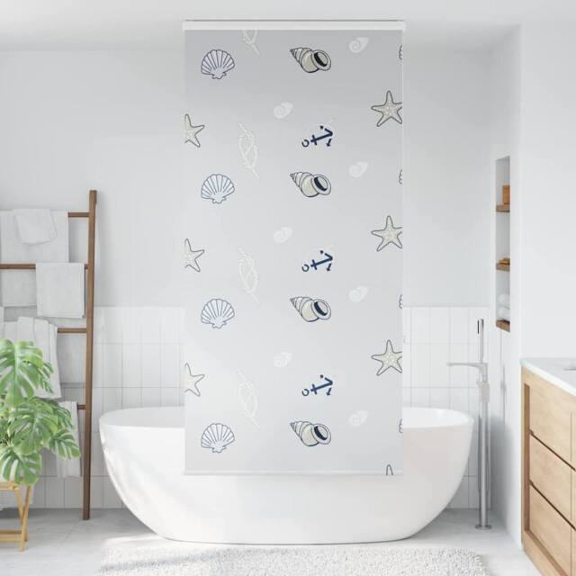 Berkfield Home Shower Roller Blind with Cassette 110x240 cm Fabric Width 106 cm in White - image 1