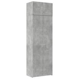 Berkfield Home Storage Cabinet Concrete Grey 70x42.5x225 cm Engineered Wood - thumbnail 2