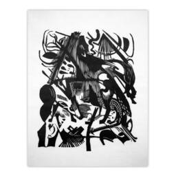 Artery8 Franz Marc Framed Wall Art Birth of the Wolves Abstract Painting in White - Size: A4 - thumbnail 3