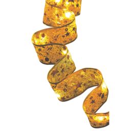 mysmartbuy 5-Meter LED Gold Ribbon Decoration - Battery Powered Flexible Light Up Festive Xmas Decor for Christmas Tree, Bannister, Fireplace - thumbnail 3