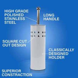 SPETLEK TOILET BRUSH & HOLDER SET WHITE - thumbnail 3