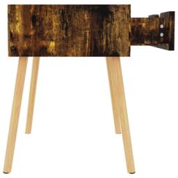 Berkfield Home Elegant Bedside Cabinet Smoked Oak 40x40x56 cm Engineered Wood in Brown - Size: 40 x 40 x 56 cm - thumbnail 7