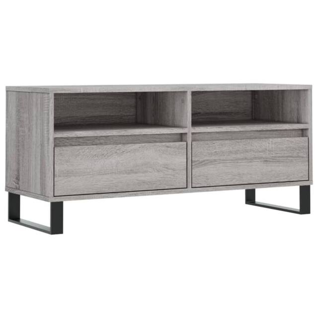 Berkfield Home TV Cabinet Grey Sonoma 100x34.5x44.5 cm Engineered Wood - image 1
