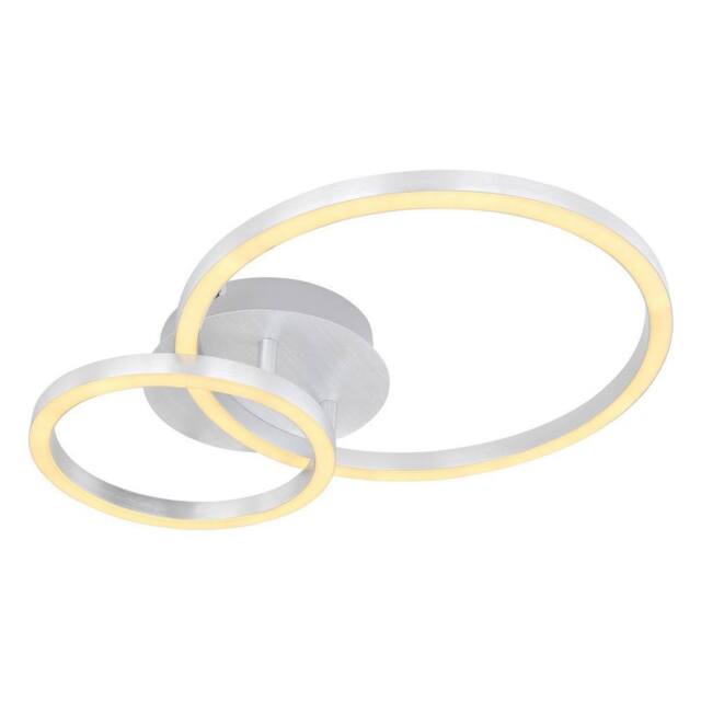Netlighting Reggy Semi Flush Ceiling Light Aluminium 2x LED 3000K in Grey - image 1