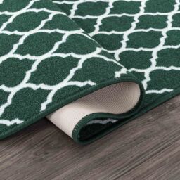 Desire Rugs Anti-Slip Trellis Design Doormat - Machine Washable for Easy Care in Emerald - Size: 40 cm x 60 cm - thumbnail 3