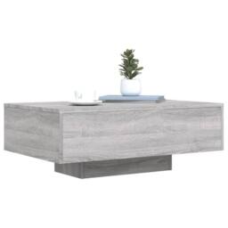 Berkfield Home Coffee Table with LED Lights Grey Sonoma 85x55x31 cm - Size: 85 x 55 x 31 cm - thumbnail 5