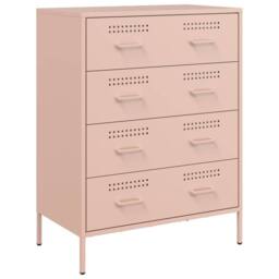 Berkfield Home Sideboard Pink 68x39x89 cm Steel - Size: 68 x 39 x 89 cm - thumbnail 2