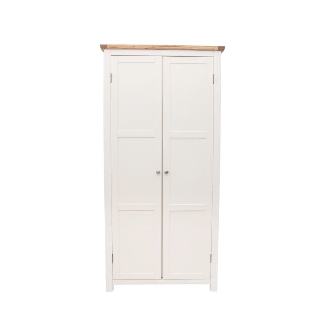 Cabinet Bits Lovere 2 Door Wardrobe Chrome Knob in Off-White - image 1
