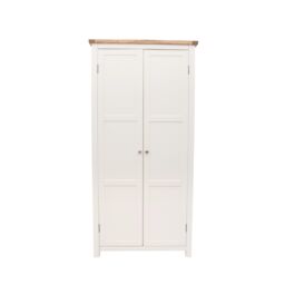 Cabinet Bits Lovere 2 Door Wardrobe Chrome Knob in Off-White