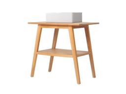 Vente-unique Teak Bathroom Unit With Single Basin - 80 Cm - BOBOTSARI in Light Oak - thumbnail 1