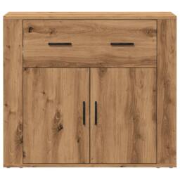 Berkfield Home Sideboard Artisian Oak 80x33x70 cm Engineered Wood in Brown - Size: 80 x 33 x 70 cm - thumbnail 5