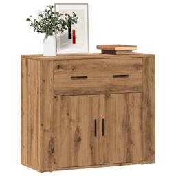 Berkfield Home Sideboard Artisian Oak 80x33x70 cm Engineered Wood in Brown - Size: 80 x 33 x 70 cm - thumbnail 3