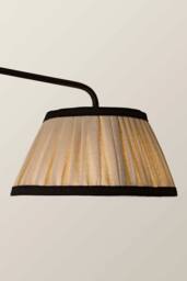 ValueLights Clara Black 3 Arm Ceiling Light with Pleated Shades & Bulbs - thumbnail 4