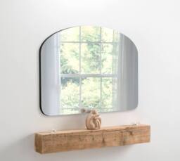 Yearn Mirrors Soho Curved Overmantle Mirror in Black - thumbnail 3