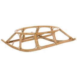 Wyld and Coco Rocking Chair Handwoven Natural Rattan Beige Cotton Cushion Indoor - thumbnail 7