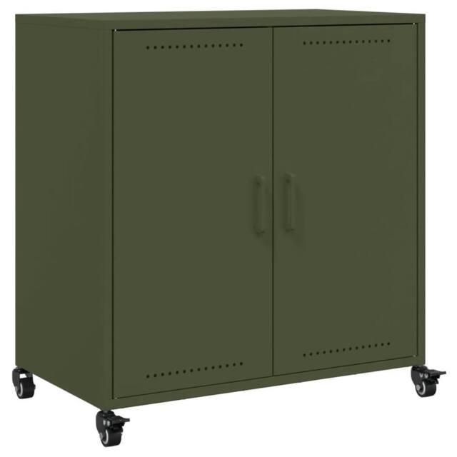 Berkfield Home Sideboard Olive Green 68.5x39x72 cm Steel - image 1