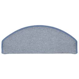 Berkfield Home Comfortable Carpet Stair Treads 15 pcs Light Grey & Blue 65x24x4 cm - Size: Medium - thumbnail 5
