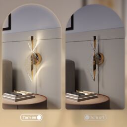 HOMCOM Led Wall Lamp 2 Pack, Modern Indoor Spiral Wall Light in Gold - thumbnail 5