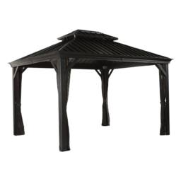 Rowlinsons Sojag Messina Gazebo 3m x 3.7m - Aluminum - L353 x W298 x H291.49 cm in Black - thumbnail 1