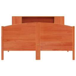 Berkfield Home Bookcase Bed without Mattress Wax Brown 140x200cm Solid Wood Pine - Size: 140x200 cm - thumbnail 4